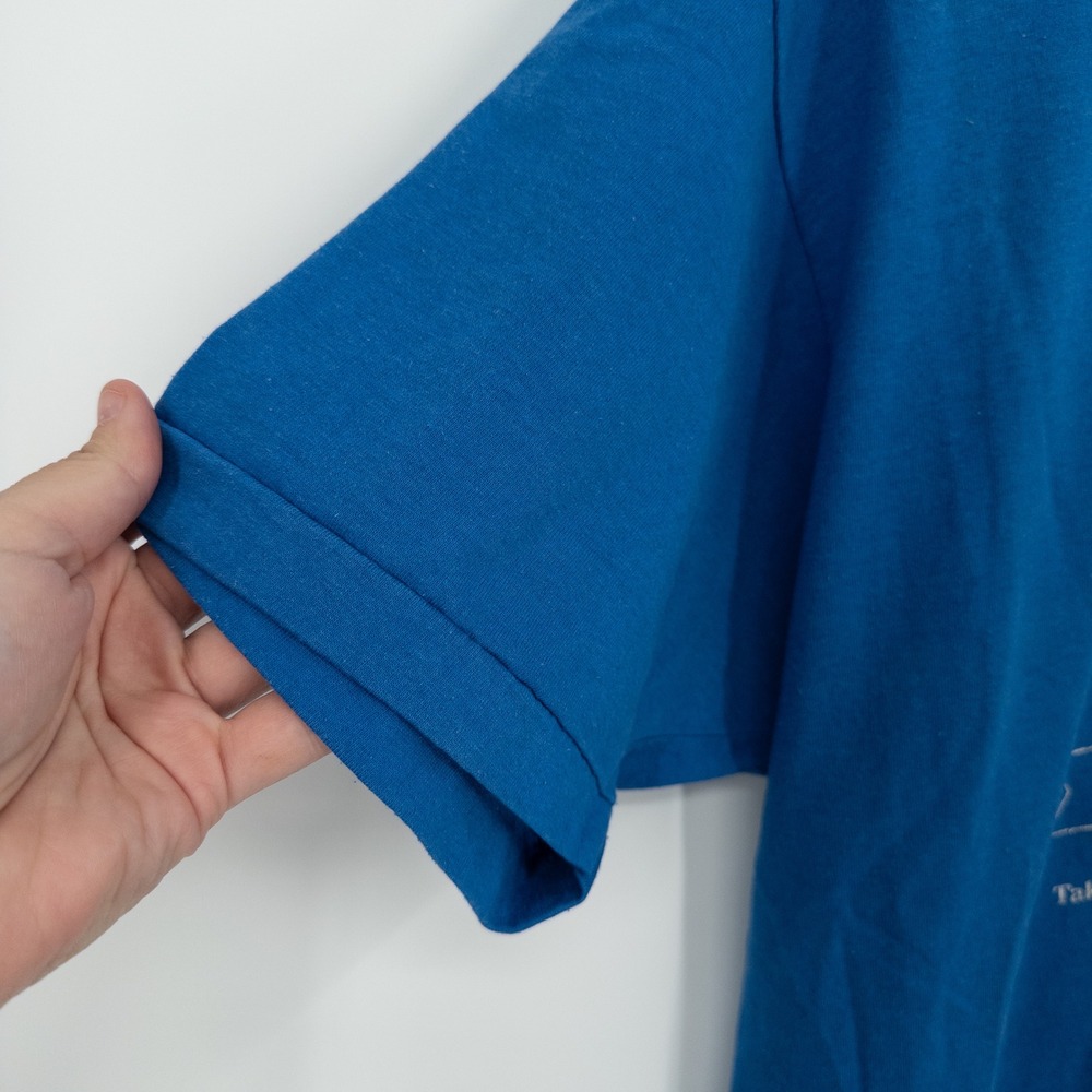 Vintage Single Stitch T-Shirt 1988 Public Lands XL Blue Paris Landing TN Gorp - Picture 3 of 9